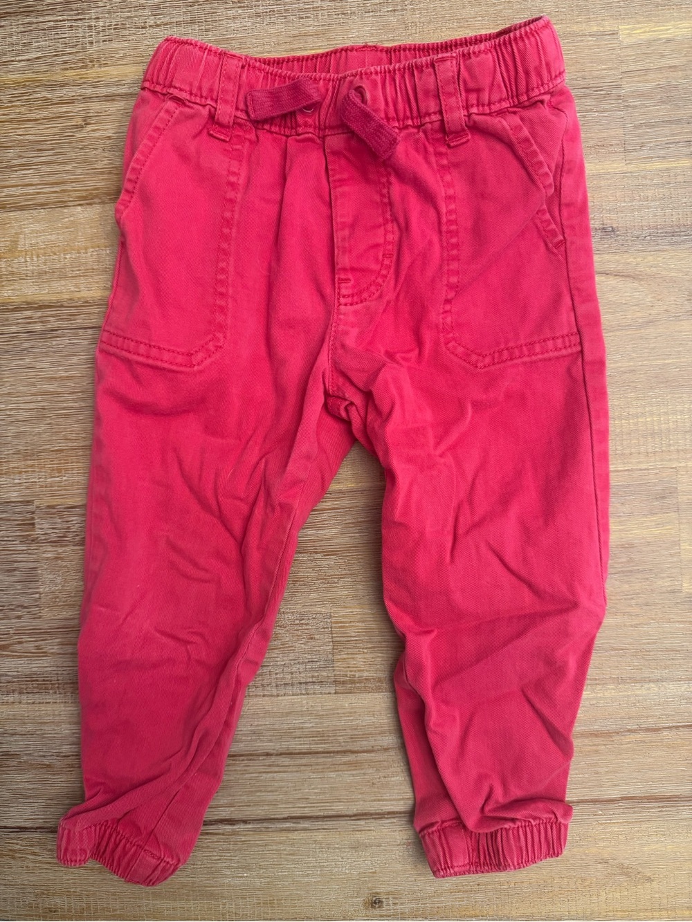 Gymboree Bright Red Pull-On Jogger Pants